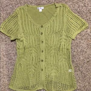 XL button up crochet cardigan